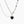 Two-Tone Chain Black Stone Heart Necklace