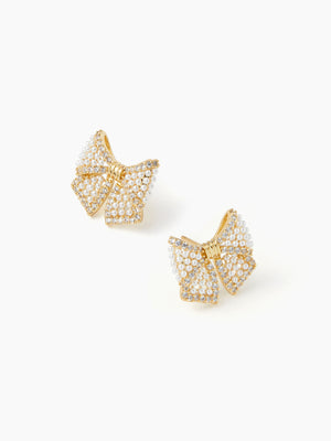 Gold Ribbon Earring