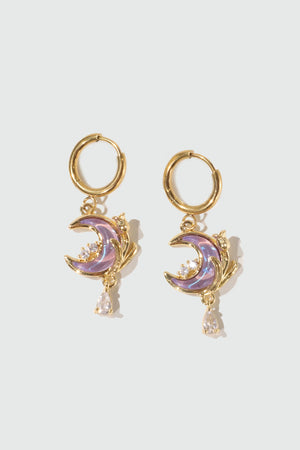 Rose Moon Earrings