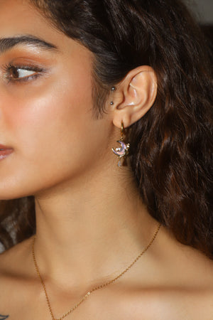 Rose Moon Earrings