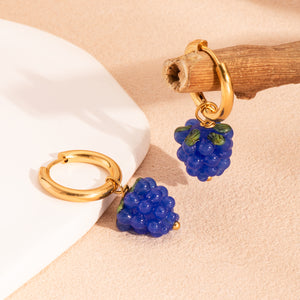 Blue Berry Gold Hoop