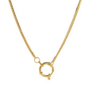 Gold Snake chain with Spring Gate Clasp