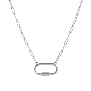 Paperclip Chain With Oval Screw Lock