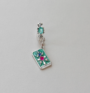 Tarot Card Dangle Hoop Earrings