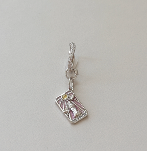 Tarot Card Dangle Hoop Earrings