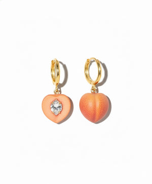 Shiny Peach Hoops
